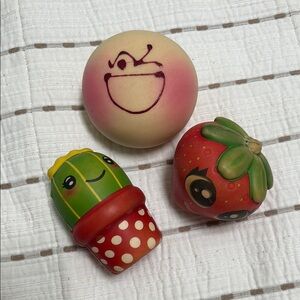 Colorful Fruit and Cactus Squishy Toy Set